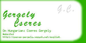 gergely cseres business card